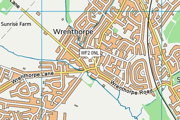 WF2 0NL map - OS VectorMap District (Ordnance Survey)