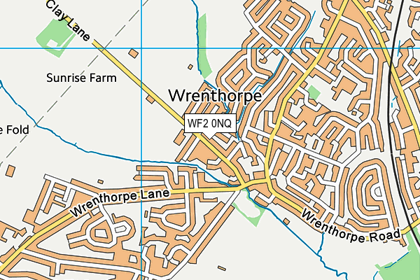 WF2 0NQ map - OS VectorMap District (Ordnance Survey)