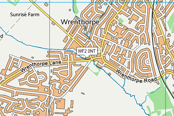 WF2 0NT map - OS VectorMap District (Ordnance Survey)