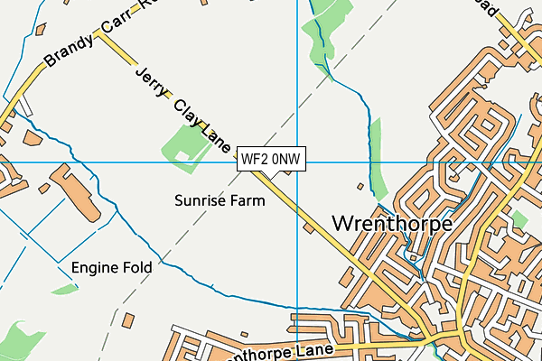 WF2 0NW map - OS VectorMap District (Ordnance Survey)