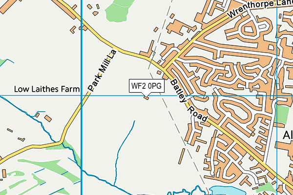 WF2 0PG map - OS VectorMap District (Ordnance Survey)