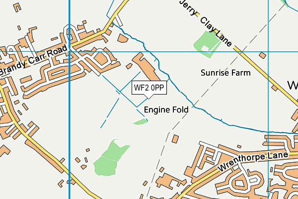 WF2 0PP map - OS VectorMap District (Ordnance Survey)