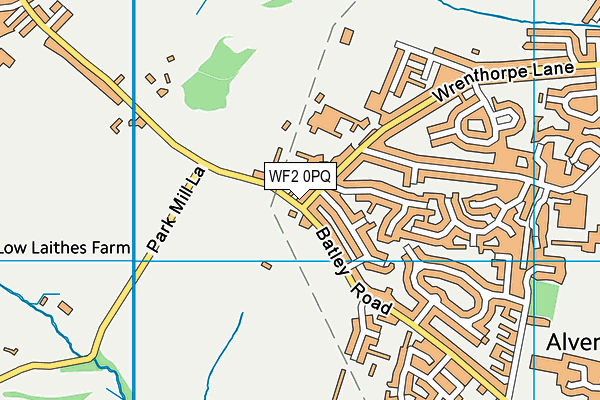WF2 0PQ map - OS VectorMap District (Ordnance Survey)