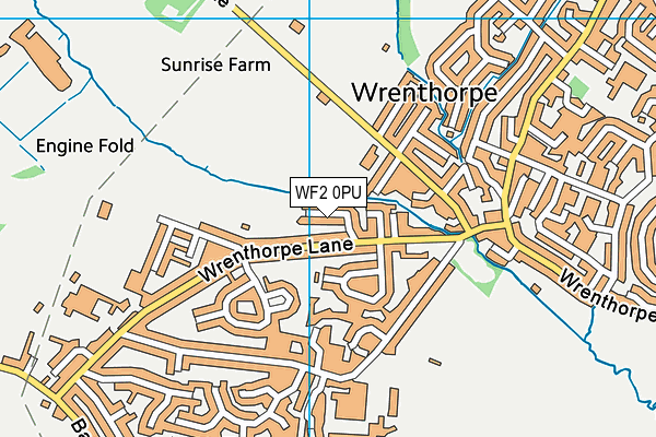 WF2 0PU map - OS VectorMap District (Ordnance Survey)