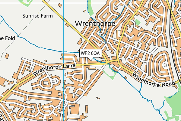 WF2 0QA map - OS VectorMap District (Ordnance Survey)