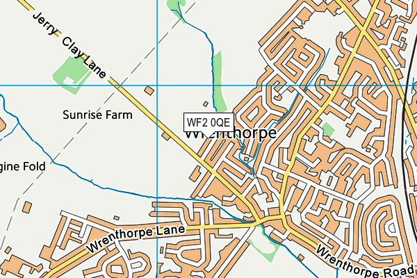 WF2 0QE map - OS VectorMap District (Ordnance Survey)