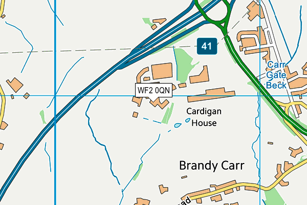 WF2 0QN map - OS VectorMap District (Ordnance Survey)