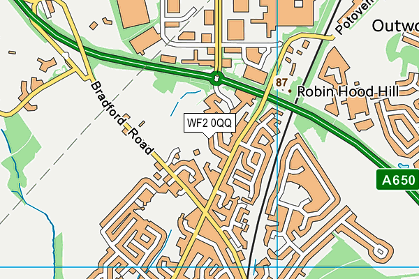 WF2 0QQ map - OS VectorMap District (Ordnance Survey)