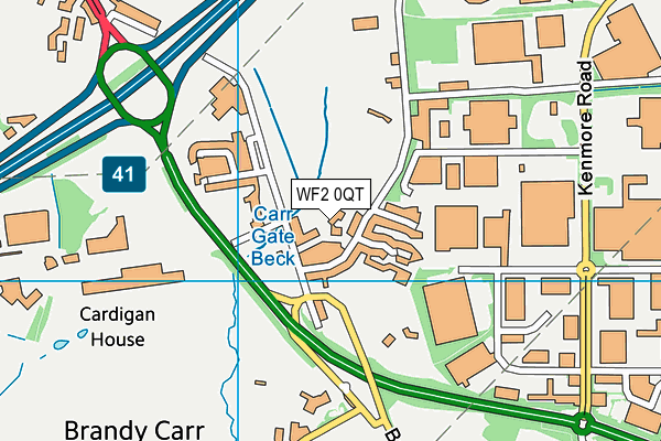 WF2 0QT map - OS VectorMap District (Ordnance Survey)