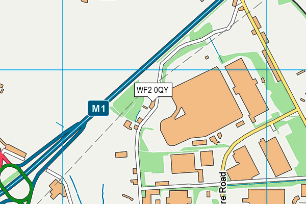 WF2 0QY map - OS VectorMap District (Ordnance Survey)