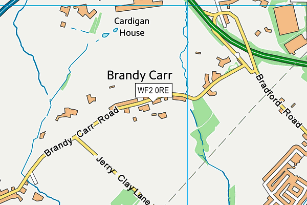 WF2 0RE map - OS VectorMap District (Ordnance Survey)