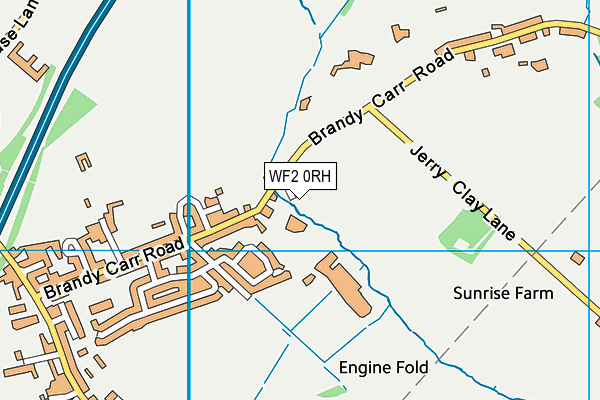 WF2 0RH map - OS VectorMap District (Ordnance Survey)