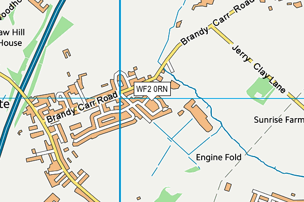 WF2 0RN map - OS VectorMap District (Ordnance Survey)