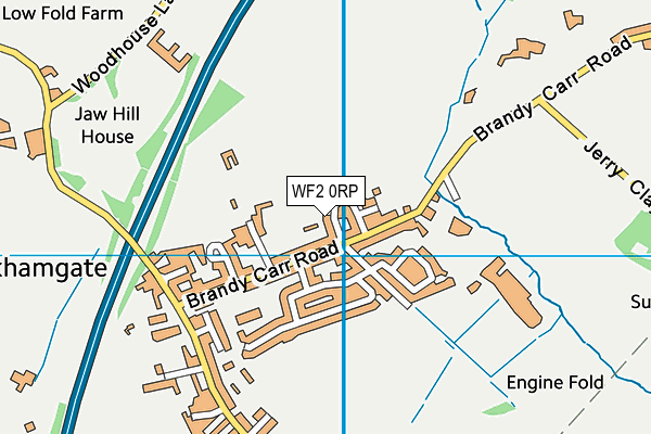 WF2 0RP map - OS VectorMap District (Ordnance Survey)