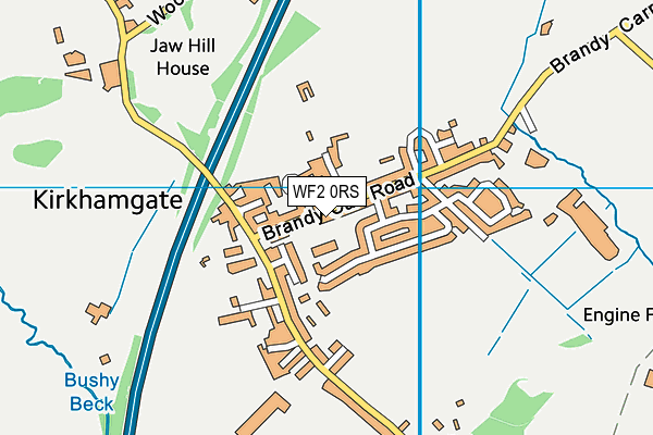 Outwood Primary Academy Kirkhamgate map (WF2 0RS) - OS VectorMap District (Ordnance Survey)