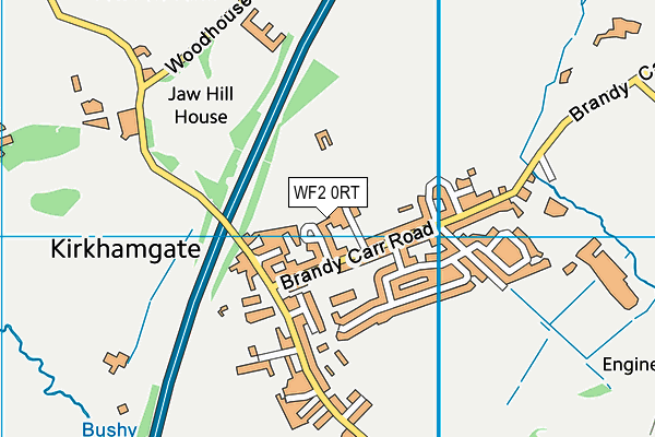 WF2 0RT map - OS VectorMap District (Ordnance Survey)