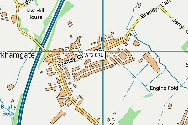 WF2 0RU map - OS VectorMap District (Ordnance Survey)