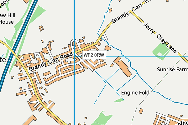 WF2 0RW map - OS VectorMap District (Ordnance Survey)