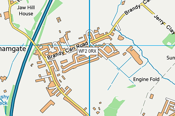 WF2 0RX map - OS VectorMap District (Ordnance Survey)