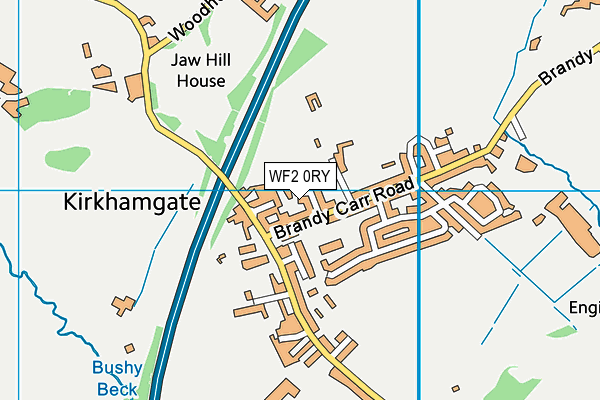 WF2 0RY map - OS VectorMap District (Ordnance Survey)