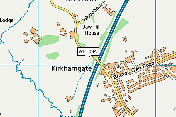 WF2 0SA map - OS VectorMap District (Ordnance Survey)