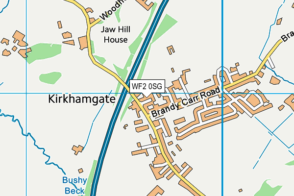 WF2 0SG map - OS VectorMap District (Ordnance Survey)