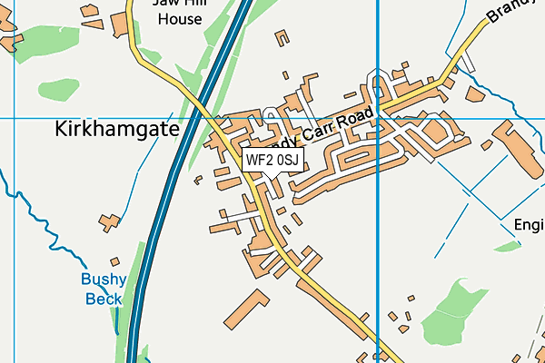 WF2 0SJ map - OS VectorMap District (Ordnance Survey)