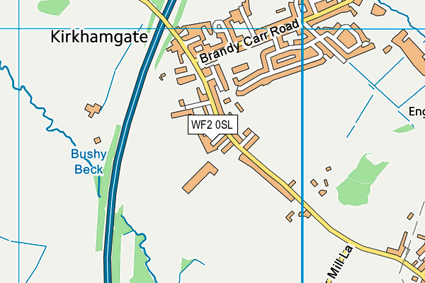 WF2 0SL map - OS VectorMap District (Ordnance Survey)