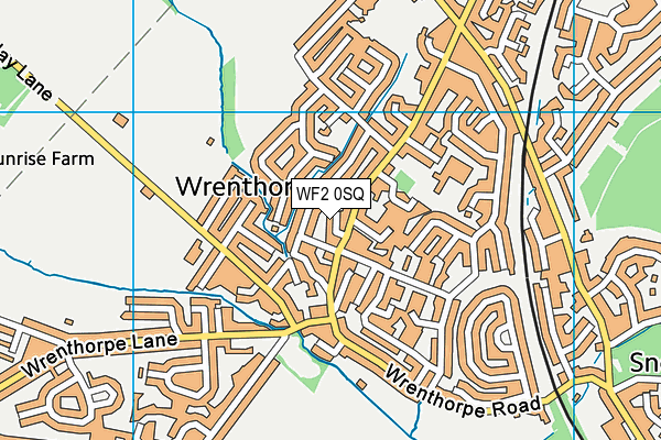 WF2 0SQ map - OS VectorMap District (Ordnance Survey)