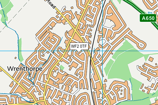 WF2 0TF map - OS VectorMap District (Ordnance Survey)