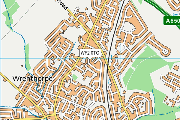 WF2 0TG map - OS VectorMap District (Ordnance Survey)