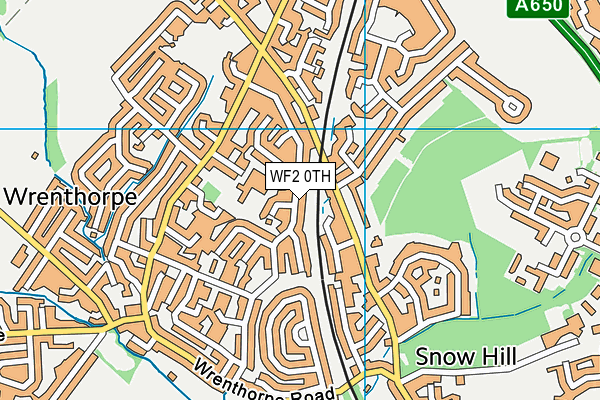 WF2 0TH map - OS VectorMap District (Ordnance Survey)