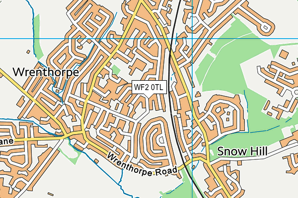 WF2 0TL map - OS VectorMap District (Ordnance Survey)