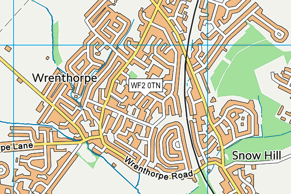 WF2 0TN map - OS VectorMap District (Ordnance Survey)