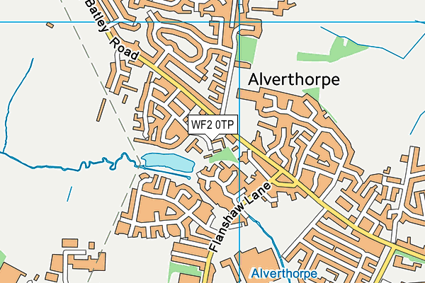 WF2 0TP map - OS VectorMap District (Ordnance Survey)