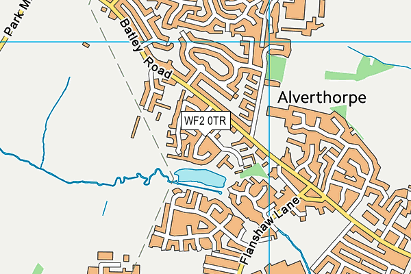 WF2 0TR map - OS VectorMap District (Ordnance Survey)