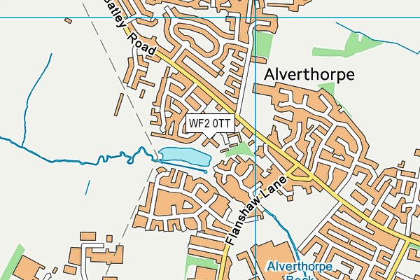 WF2 0TT map - OS VectorMap District (Ordnance Survey)