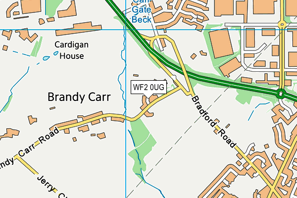 WF2 0UG map - OS VectorMap District (Ordnance Survey)