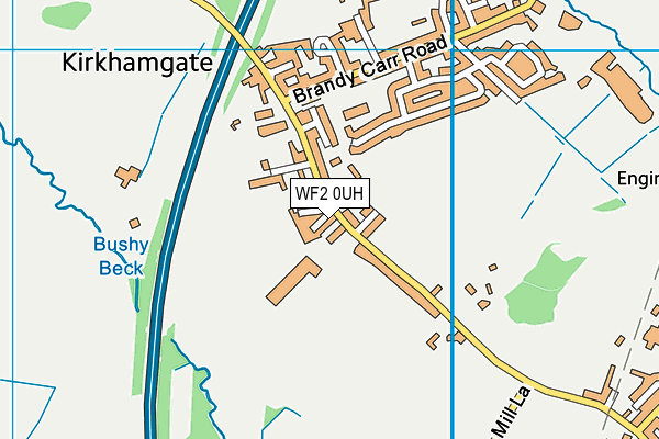 WF2 0UH map - OS VectorMap District (Ordnance Survey)