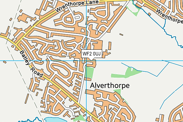 WF2 0UJ map - OS VectorMap District (Ordnance Survey)