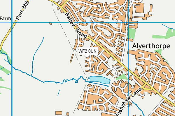WF2 0UN map - OS VectorMap District (Ordnance Survey)