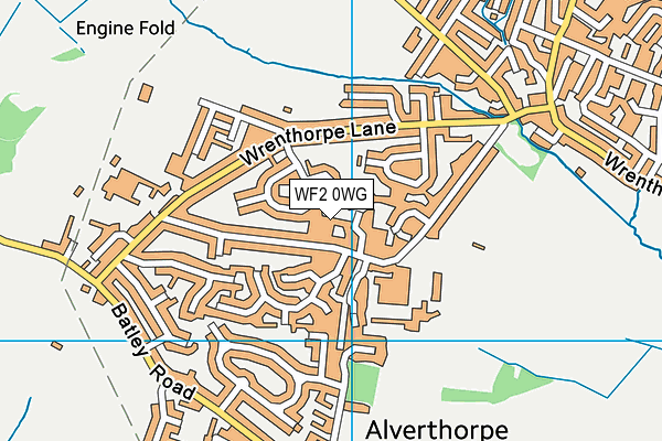 WF2 0WG map - OS VectorMap District (Ordnance Survey)