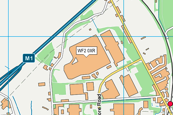 WF2 0XR map - OS VectorMap District (Ordnance Survey)