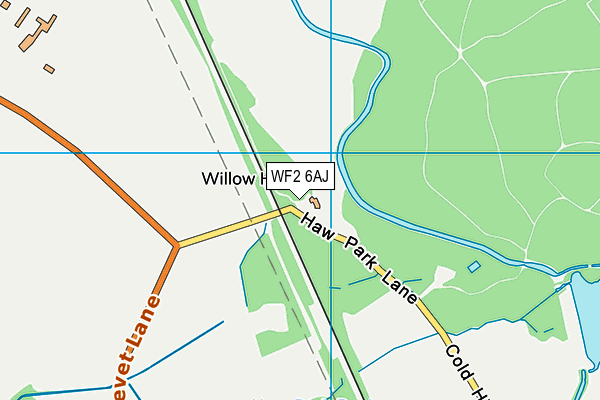 WF2 6AJ map - OS VectorMap District (Ordnance Survey)