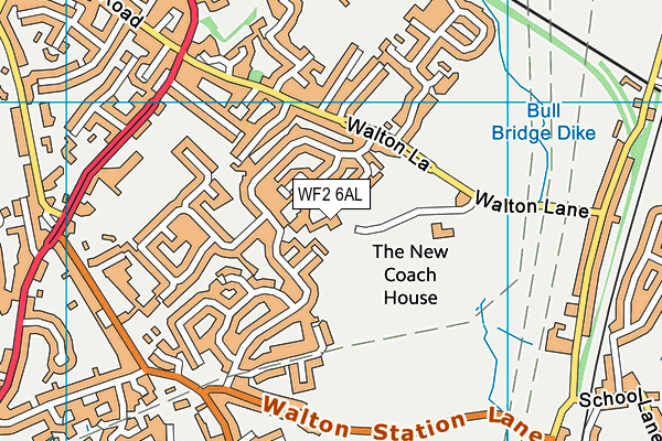 WF2 6AL map - OS VectorMap District (Ordnance Survey)