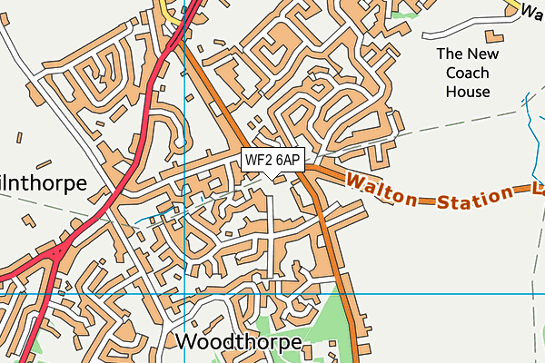 WF2 6AP map - OS VectorMap District (Ordnance Survey)