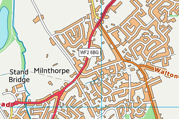 WF2 6BG map - OS VectorMap District (Ordnance Survey)