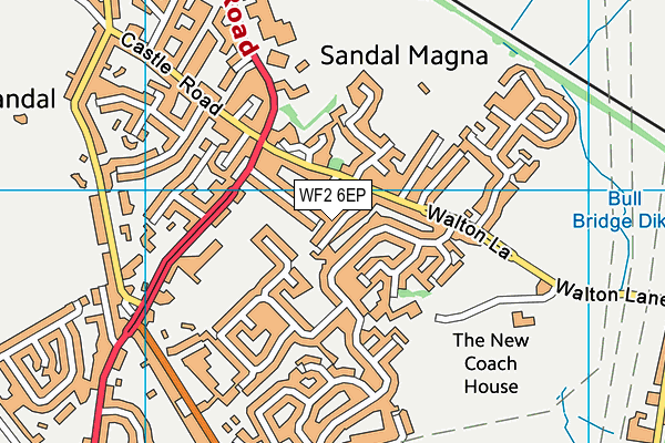 WF2 6EP map - OS VectorMap District (Ordnance Survey)