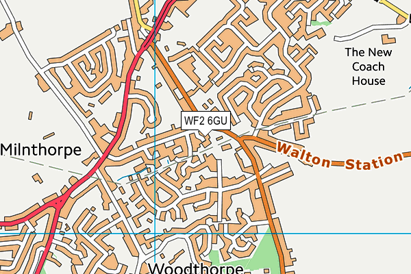 WF2 6GU map - OS VectorMap District (Ordnance Survey)