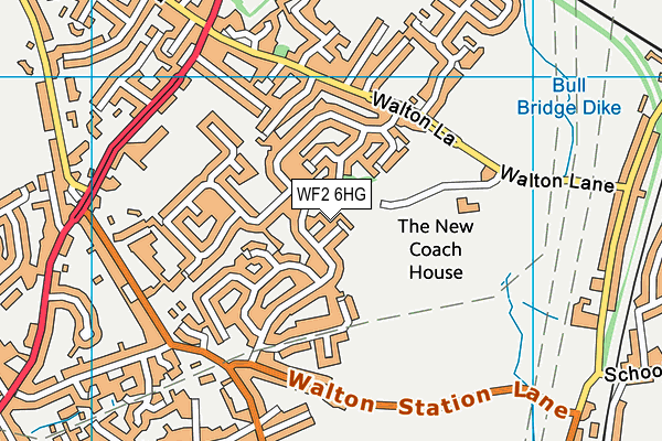 WF2 6HG map - OS VectorMap District (Ordnance Survey)